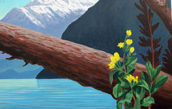 Original art for sale at UGallery.com | Felidae. Walking Down by Guigen Zha | $1,800 | oil painting | 24' h x 36' w | thumbnail 4