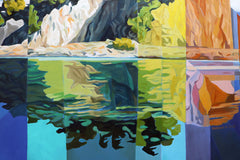 Original art for sale at UGallery.com | Island. Cool Lights by Guigen Zha | $3,500 | oil painting | 36' h x 48' w | thumbnail 4