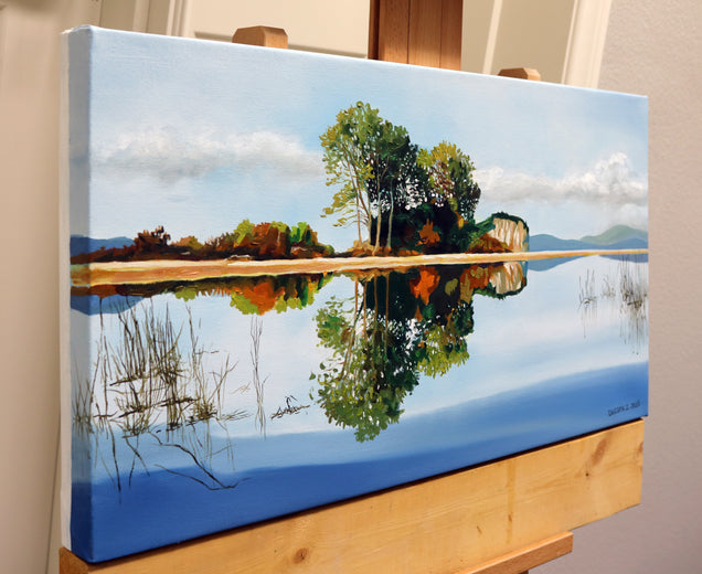 Island. Memories of Jiangnan by Guigen Zha |  Side View of Artwork 