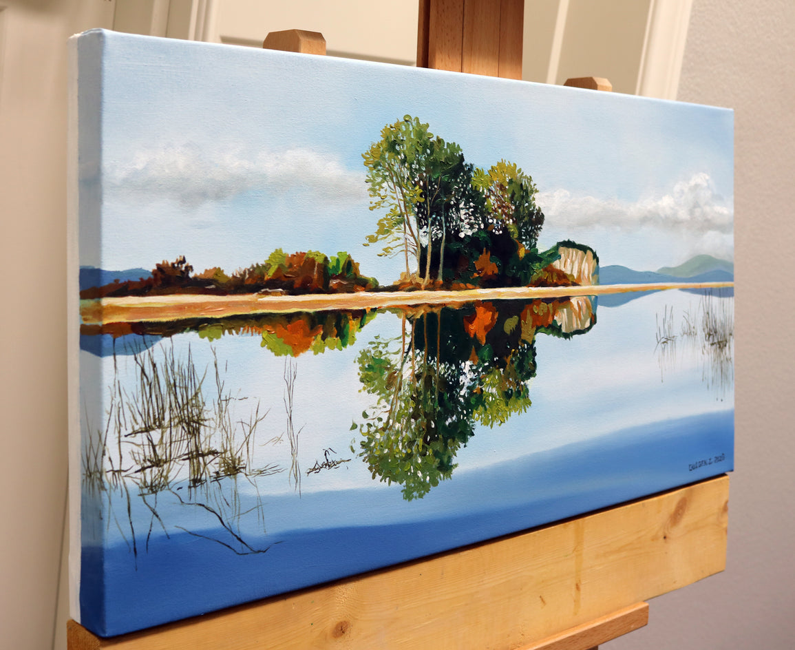 Island. Memories of Jiangnan by Guigen Zha |  Side View of Artwork 