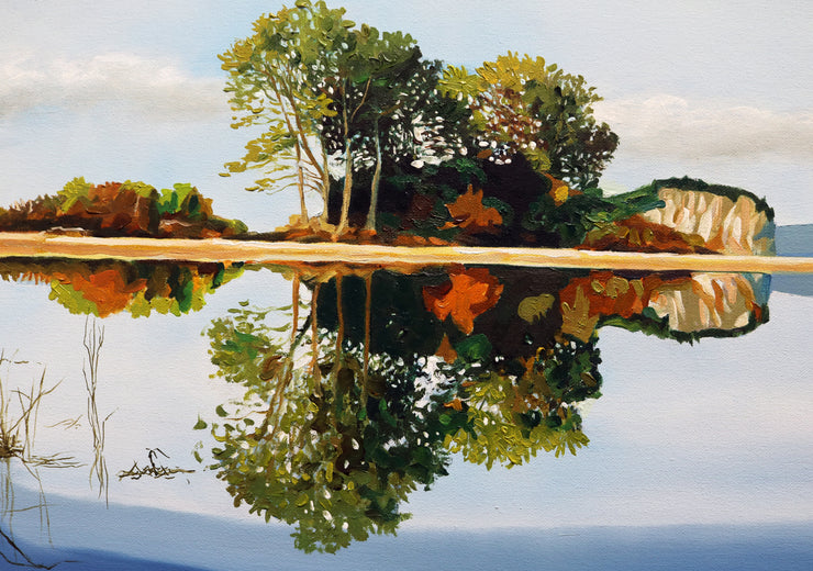 Island. Memories of Jiangnan by Guigen Zha |   Closeup View of Artwork 