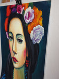 Original art for sale at UGallery.com | Isa the Mexican by Guillermo Martí Ceballos | $650 | acrylic painting | 15.7' h x 11.8' w | thumbnail 2