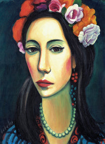 acrylic painting by Guillermo Martí Ceballos titled Isa the Mexican