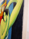 Original art for sale at UGallery.com | Woman Combing Her Hair by Guillermo Martí Ceballos | $1,675 | acrylic painting | 39.3' h x 27.5' w | thumbnail 2