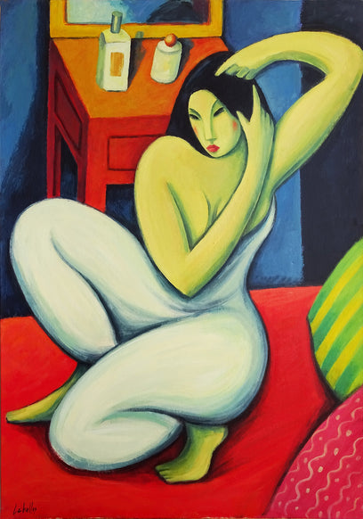 Woman Combing Her Hair by Guillermo Martí Ceballos | Artwork Main Image