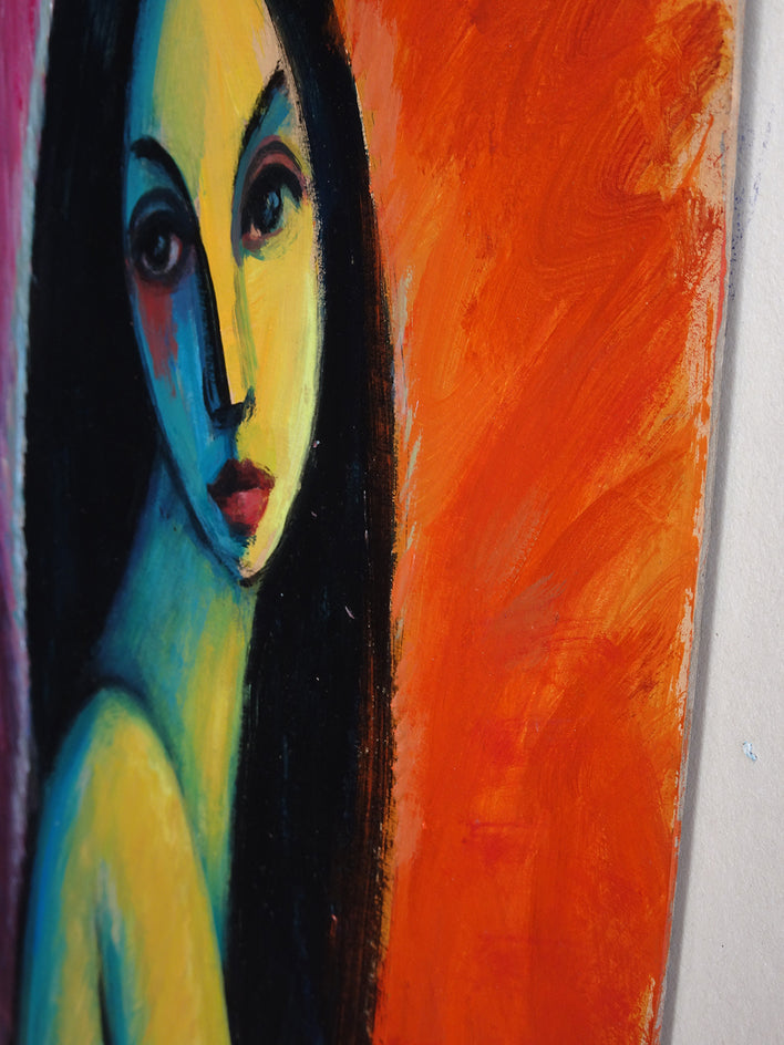 Yellow Languor by Guillermo Martí Ceballos |  Side View of Artwork 