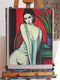Original art for sale at UGallery.com | Sensuality by Guillermo Martí Ceballos | $950 | gouache painting | 25.5' h x 19.6' w | thumbnail 3