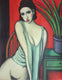 Original art for sale at UGallery.com | Sensuality by Guillermo Martí Ceballos | $950 | gouache painting | 25.5' h x 19.6' w | thumbnail 1