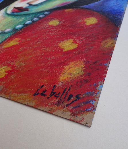 Gypsy with Pearl Necklace by Guillermo Martí Ceballos |  Side View of Artwork 