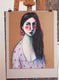 Original art for sale at UGallery.com | Woman with a Flower in Her Hair by Guillermo Martí Ceballos | $950 | pastel artwork | 23' h x 18' w | thumbnail 3