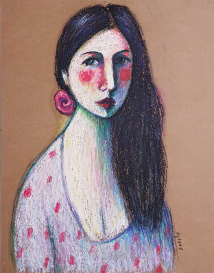 Woman with a Flower in Her Hair by Guillermo Martí Ceballos |  Artwork Main Image 
