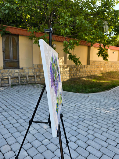 Beauty in Bloom by Gulshaba Abbasova |  Side View of Artwork 