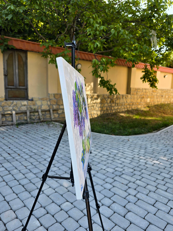 Beauty in Bloom by Gulshaba Abbasova |  Side View of Artwork 