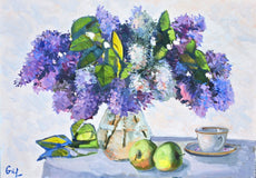 Original art for sale at UGallery.com | Beauty in Bloom by Gulshaba Abbasova | $1,250 | oil painting | 20' h x 28' w | thumbnail 1