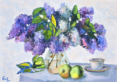 oil painting by Gulshaba Abbasova titled Beauty in Bloom