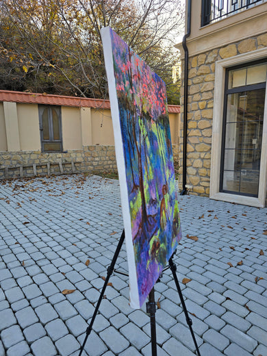 Deers in the Spring Light by Gulshaba Abbasova |  Side View of Artwork 