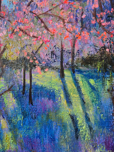 Deers in the Spring Light by Gulshaba Abbasova |   Closeup View of Artwork 