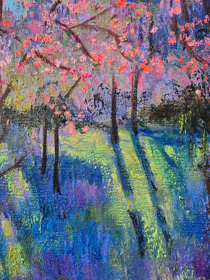 Deers in the Spring Light by Gulshaba Abbasova |  Closeup View of Artwork 