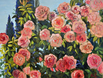 Original art for sale at UGallery.com | Eternal Bloom by Gulshaba Abbasova | $1,900 | oil painting | 24' h x 31' w | thumbnail 1