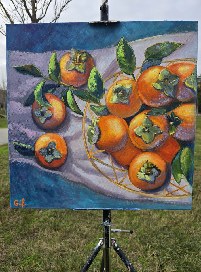 Garden Light: Persimmon Harmony by Gulshaba Abbasova |  Context View of Artwork 