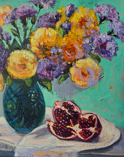 Garden Light: Vibrant Bloom by Gulshaba Abbasova |   Closeup View of Artwork 