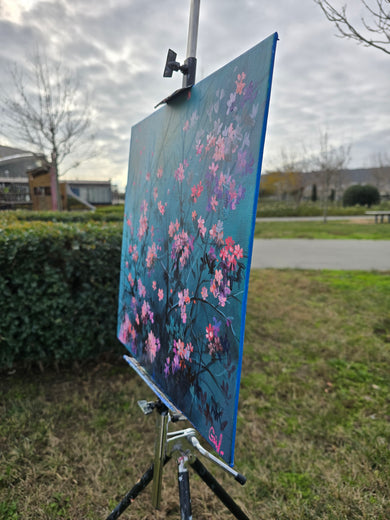 Garden Light: Whispering Blossoms by Gulshaba Abbasova |  Side View of Artwork 