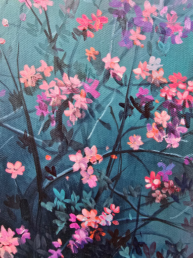 Garden Light: Whispering Blossoms by Gulshaba Abbasova |   Closeup View of Artwork 