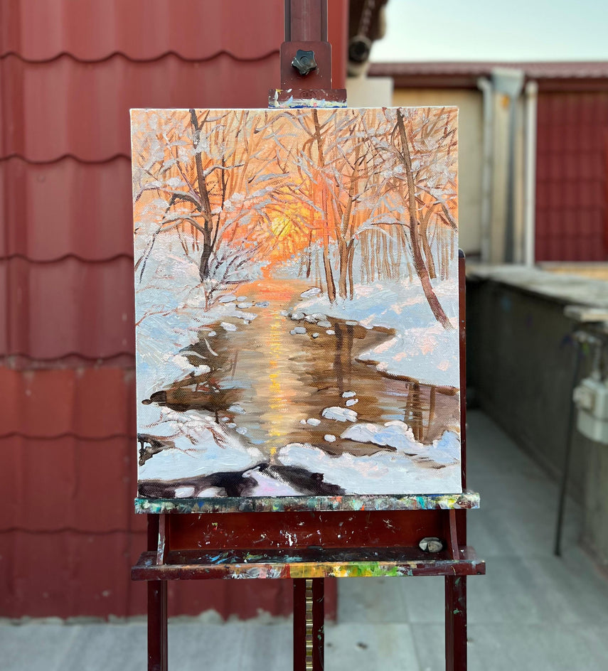 Golden Winter by Gulshaba Abbasova |  Context View of Artwork 