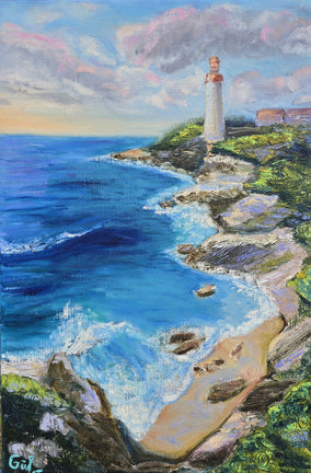 Original art for sale at UGallery.com | Guardian of the Coast by Gulshaba Abbasova | $1,000 | oil painting | 24' h x 16' w