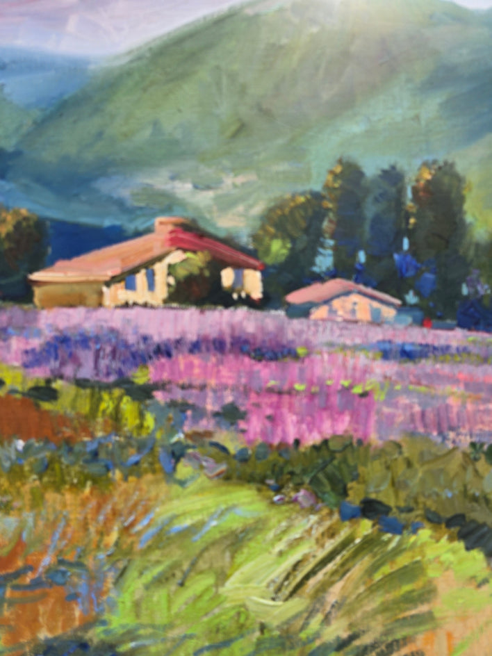 House in the Mountains by Gulshaba Abbasova |  Closeup View of Artwork 