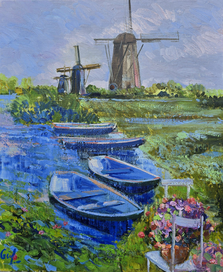 Kinderdijk Morning by Gulshaba Abbasova |  Artwork Main Image 
