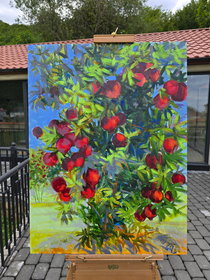 Pomegranates Garden by Gulshaba Abbasova |  Context View of Artwork 