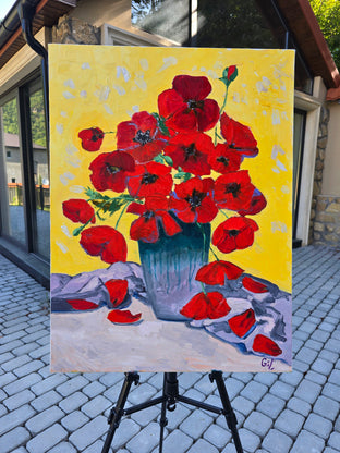 Red Poppies by Gulshaba Abbasova |  Context View of Artwork 