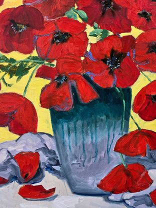 Red Poppies by Gulshaba Abbasova |   Closeup View of Artwork 