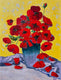 Original art for sale at UGallery.com | Red Poppies by Gulshaba Abbasova | $1,550 | oil painting | 28' h x 22' w | thumbnail 1