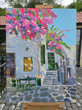 Original art for sale at UGallery.com | Somewhere in Greece by Gulshaba Abbasova | $1,475 | oil painting | 31' h x 24' w | thumbnail 3