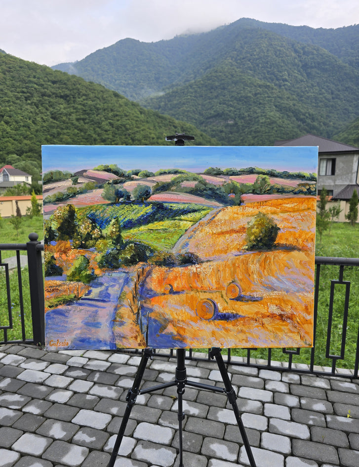 Sunlit Fields by Gulshaba Abbasova |  Context View of Artwork 