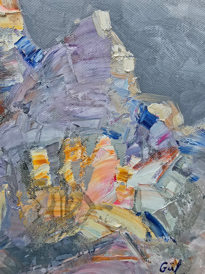 The Grey Majesty by Gulshaba Abbasova |  Closeup View of Artwork 