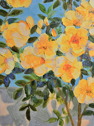 Wild Roses by Gulshaba Abbasova |   Closeup View of Artwork 