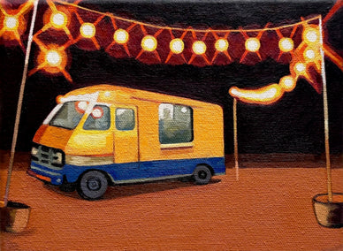 oil painting by Hadley Northrop titled Ice Cream Truck