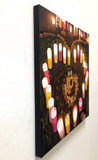 Original art for sale at UGallery.com | Heart of Candles by Hadley Northrop | $700 | oil painting | 18' h x 18' w | thumbnail 2