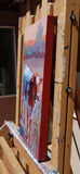Original art for sale at UGallery.com | Fiery Calf by Heather Foster | $1,950 | acrylic painting | 24' h x 12' w | thumbnail 2