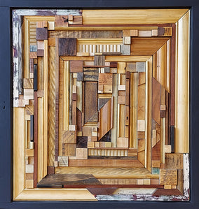 Original art for sale at UGallery.com | Opposite Sides by Heather Patterson | $1,850 | mixed media artwork | 28' h x 27' w