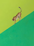 Original art for sale at UGallery.com | Cheetah by Heejin Sutton | $1,550 | gouache painting | 24' h x 24' w | thumbnail 4