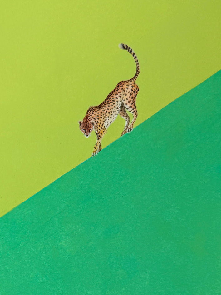 Cheetah by Heejin Sutton |  Closeup View of Artwork 