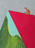 Original art for sale at UGallery.com | Fox, Leaf by Heejin Sutton | $475 | gouache painting | 9' h x 6' w | thumbnail 4