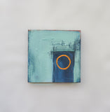 Original art for sale at UGallery.com | Orange Circle by Heidi Hybl | $550 | oil painting | 12' h x 12' w | thumbnail 3