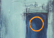 Original art for sale at UGallery.com | Orange Circle by Heidi Hybl | $550 | oil painting | 12' h x 12' w | thumbnail 4