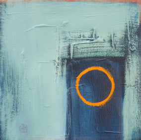 Original art for sale at UGallery.com | Orange Circle by Heidi Hybl | $550 | oil painting | 12' h x 12' w