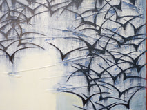 Original art for sale at UGallery.com | Overhead Migration by Heidi Hybl | $2,200 | oil painting | 36' h x 24' w | thumbnail 4